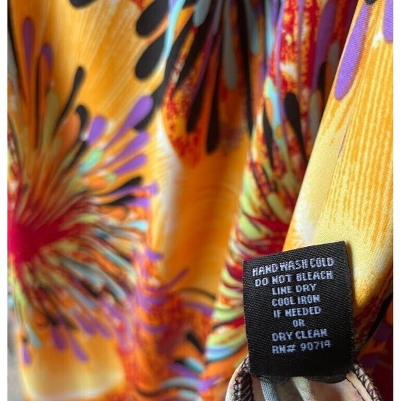 Sam And Jess Retro 70’s Dress Small Sleeveless Chain Link Multi-Color Starburst - Picture 8 of 8